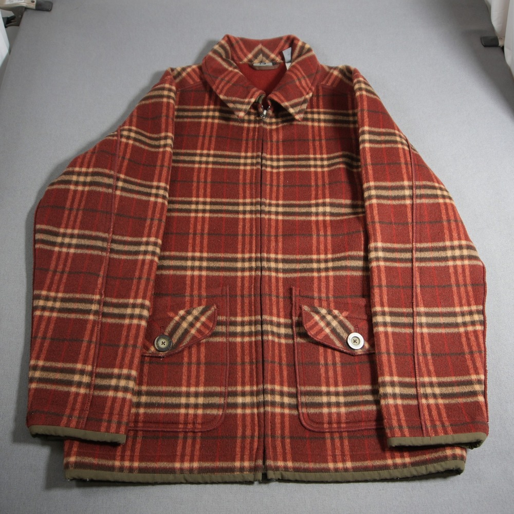 Vintage REI Plaid Wool Nylon Heavyweight Men Field Chore Jacket M Retro Cabin - Picture 3 of 15